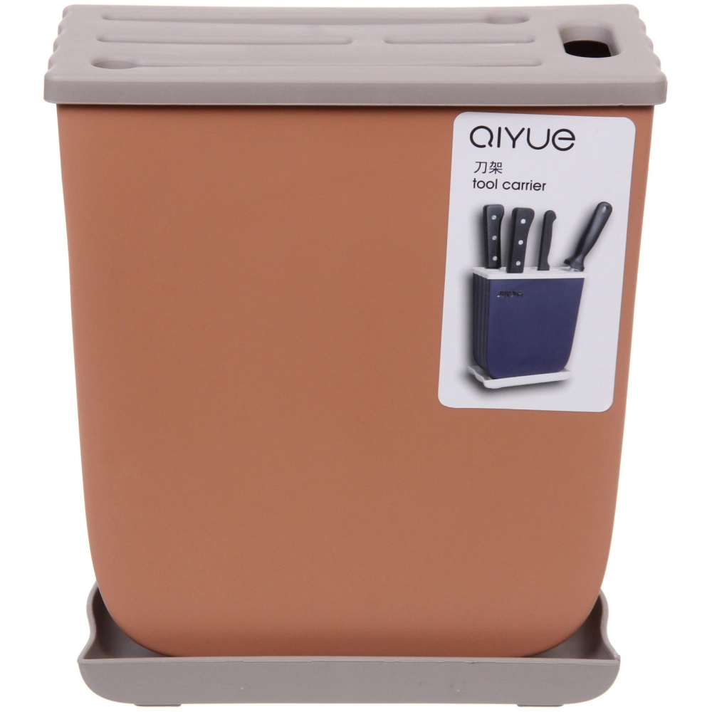 Подставка для ножей «Стиль» 19*16*7см с поддоном, микс