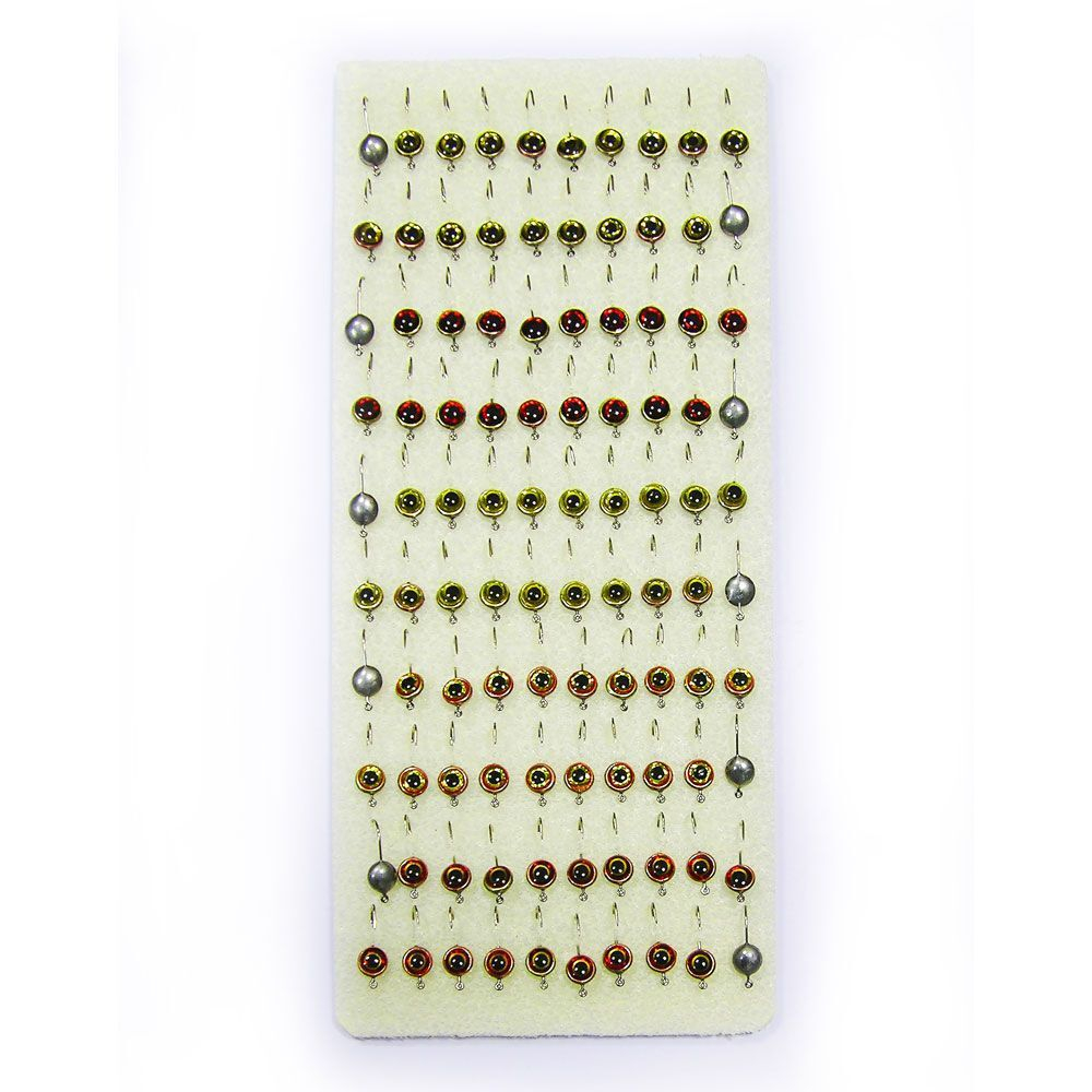 Мормышка LumiCom металлическая паяная №29-ПЛ (набор), № крючка 10-5, 100 штук в наборе