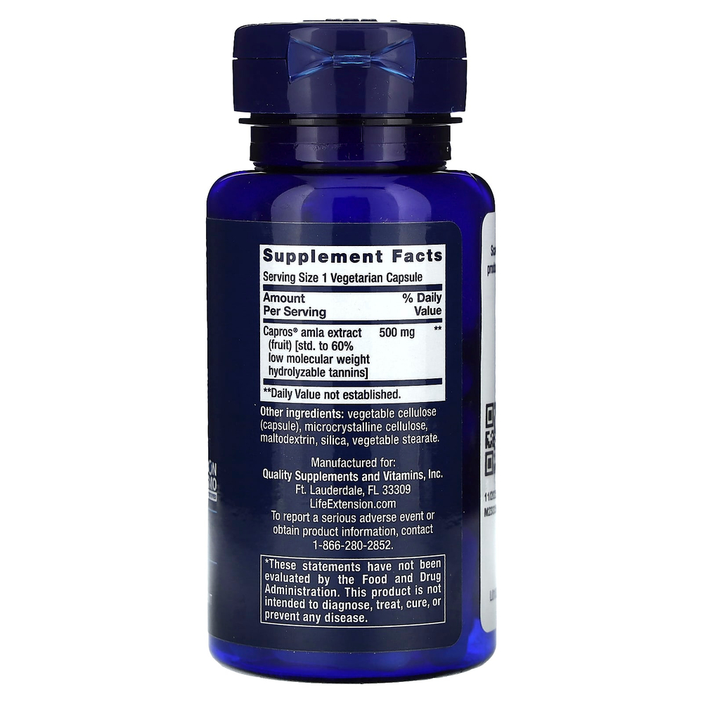 Life Extension, улучшенный контроль липидного обмена, 60 вегетарианских капсул (500 мг в 1 капсуле)