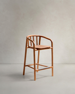 Полубарный стул для улицы Turqueta из дерева, высота 65 см