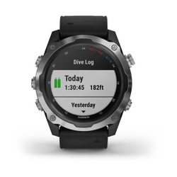 Умные часы Garmin Descent MK2 стальные с черным ремешком