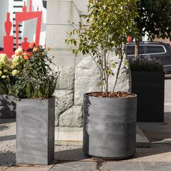 Кашпо COLONNA CONCRETE GREY LIGHT 40x40x80