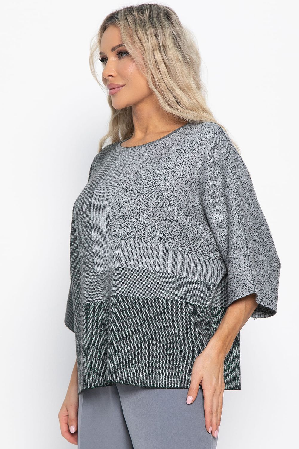 Джемпер Орлеан (серый/изумруд) Б14998-4М LT Collection