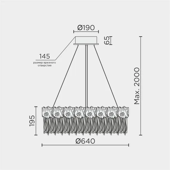 Подвесная люстра MODELUX ML.6028.600 GD