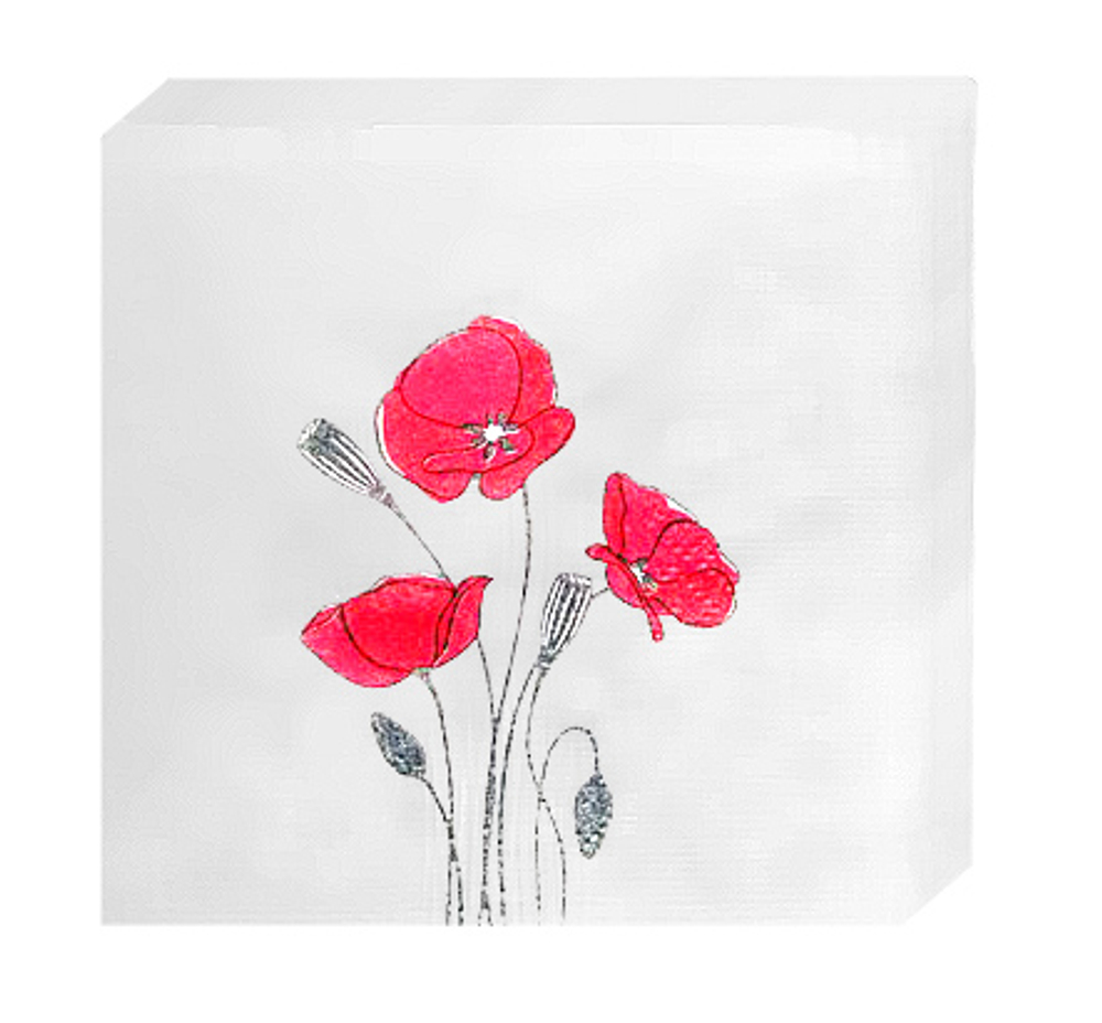 Салфетки бум DESNA BOUQUET 20*20 2сл Маки (250л)