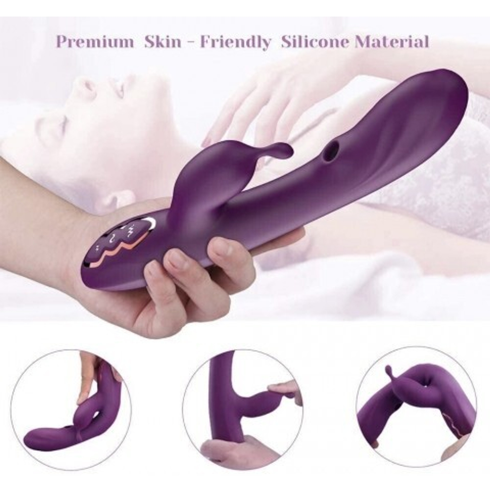 Многофункциональный вибратор-кролик с воздушной стимуляцией