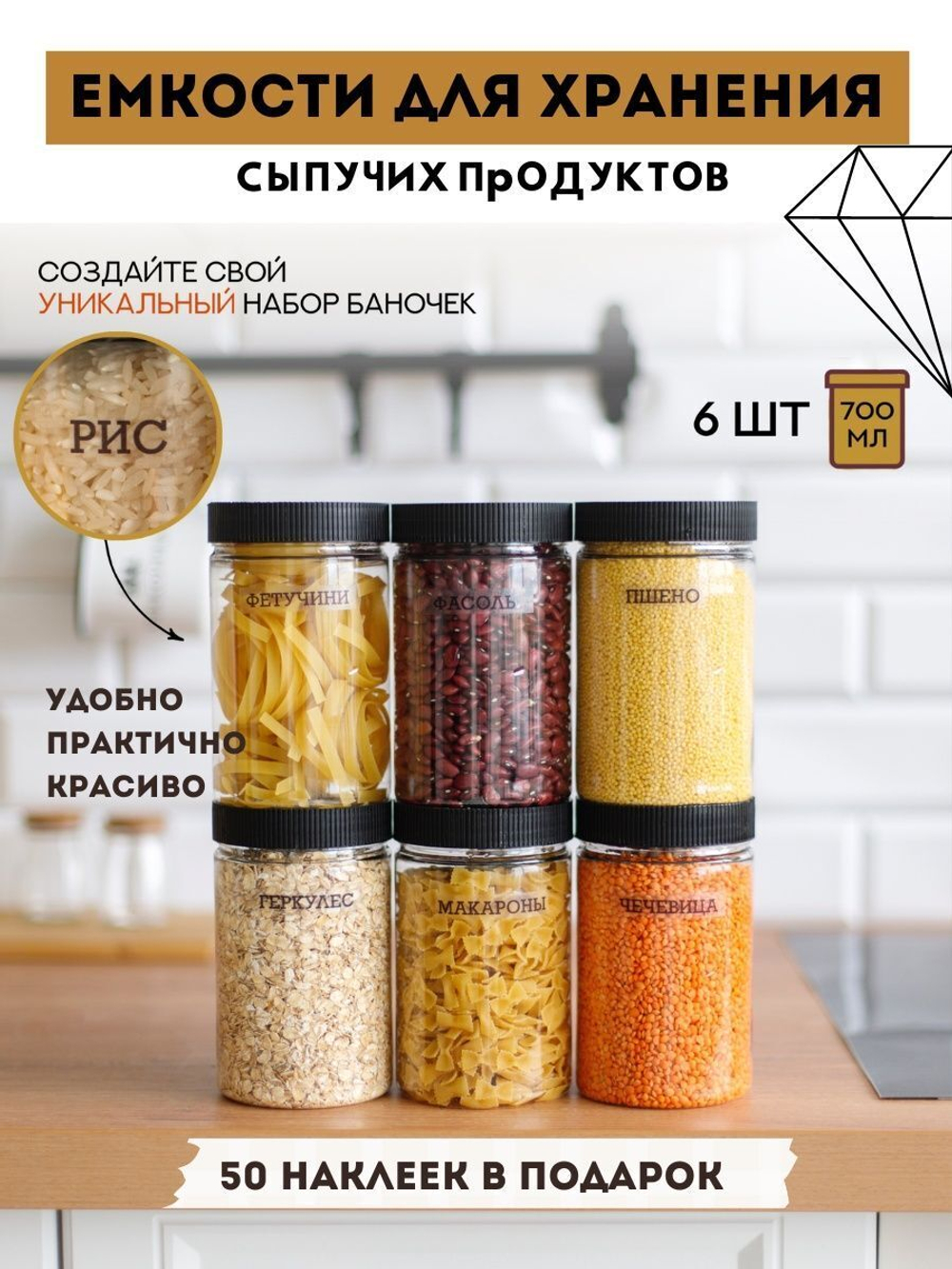 Емкость для хранения сыпучих продуктов