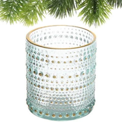 Подсвечник «Хрустальный блеск» 7*7,8 см, Голубой