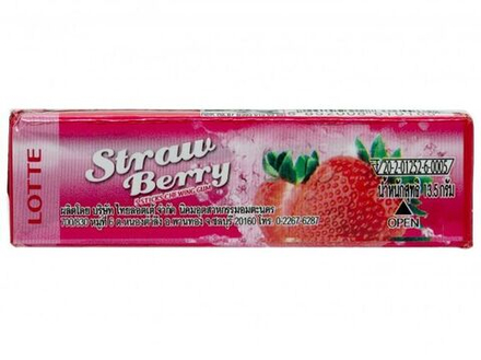 Резинка жевательная Strawberry "Клубника" 13,5г., Thai Lotte