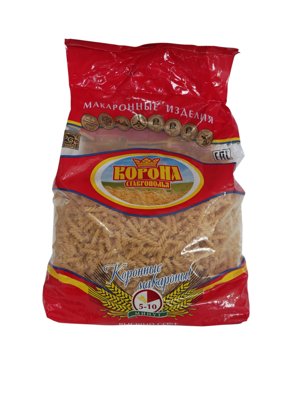 Макаронные изделия "Пружинка", Корона ставрополья, 3кг