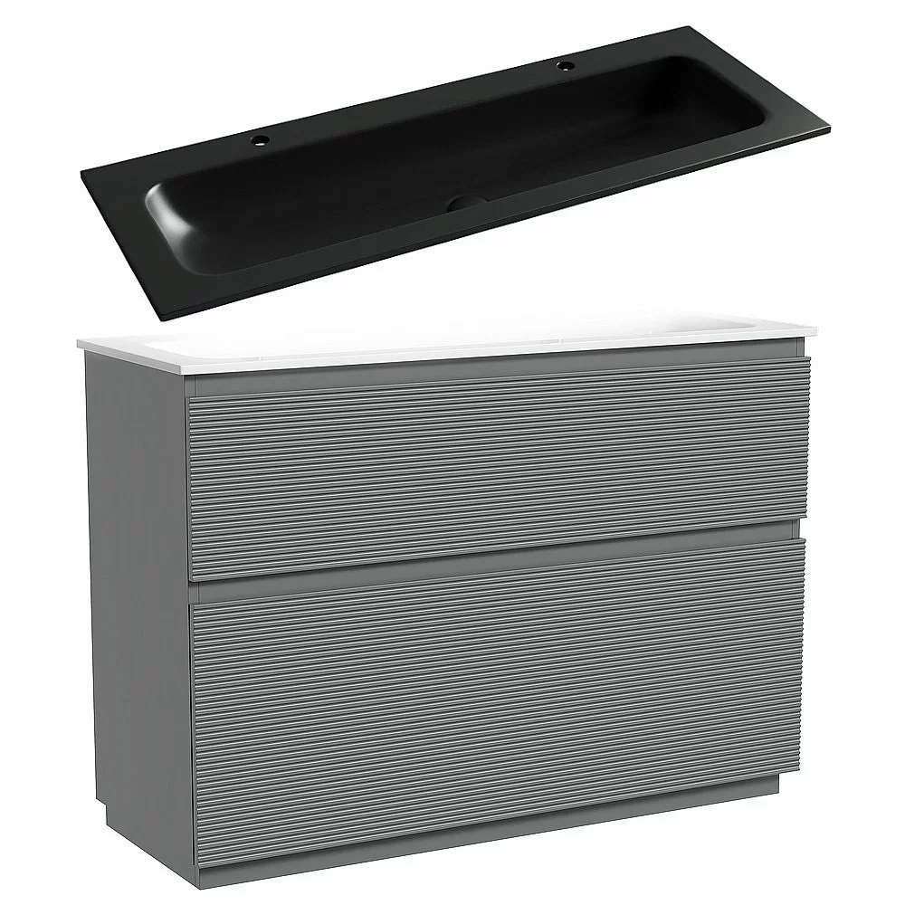 Тумба с раковиной Sancos FOLK Floor FL120FES/CN7016MB 120 Ergraut soft