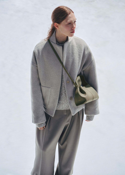 POLENE СУМКА NUMERO NEUF MINI, ДЫМЧАТО-ЗЕЛЕНЫЙ