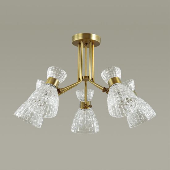 3704/5C COMFI LN19 78 античная бронза Люстра потолочная E14 5*40W 220V JACKIE