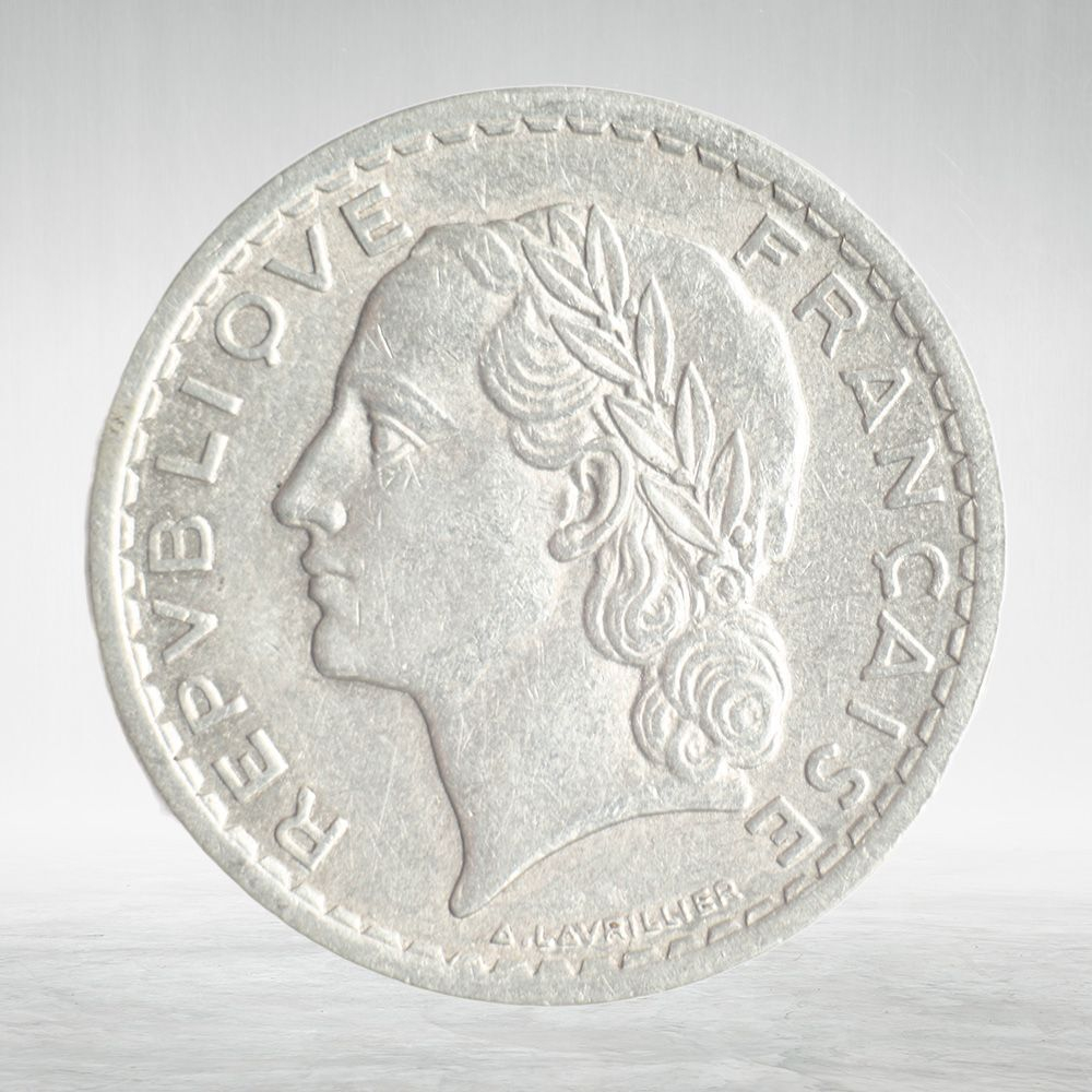 France, 5 Francs 1945, VF