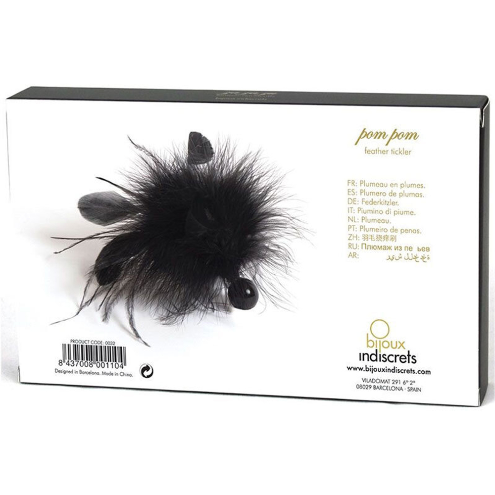 Bijoux Indiscrets Pom Pom - feather tickler, Кисточка перьевая