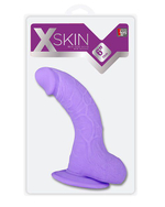 Фиолетовый фаллоимитатор на присоске XSKIN 6 TPR DONG PURPLE - 15 см. (Цвет: фиолетовый)