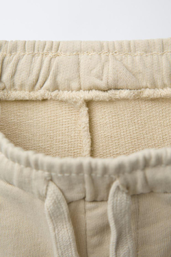 ZARA ШОРТЫ КАРГО ИЗ МЯГКОЙ ТКАНИ, ЦВЕТ ЛЬДА