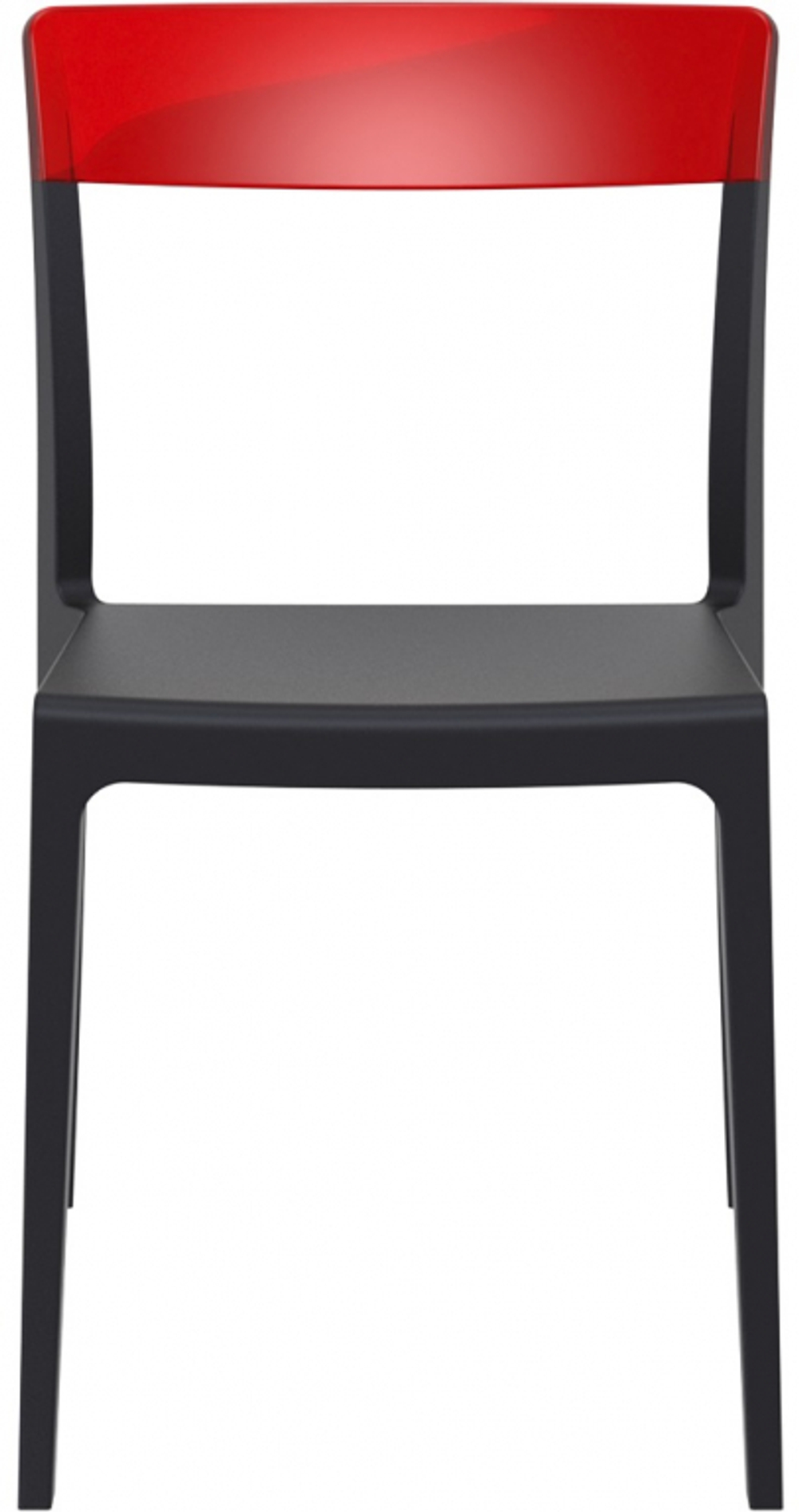 Стул пластиковый Siesta Contract Flash, черный, красный