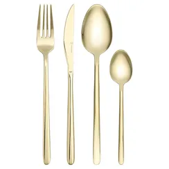 Набор столовых приборов pure, золотистые глянцевые, 16 пред.
