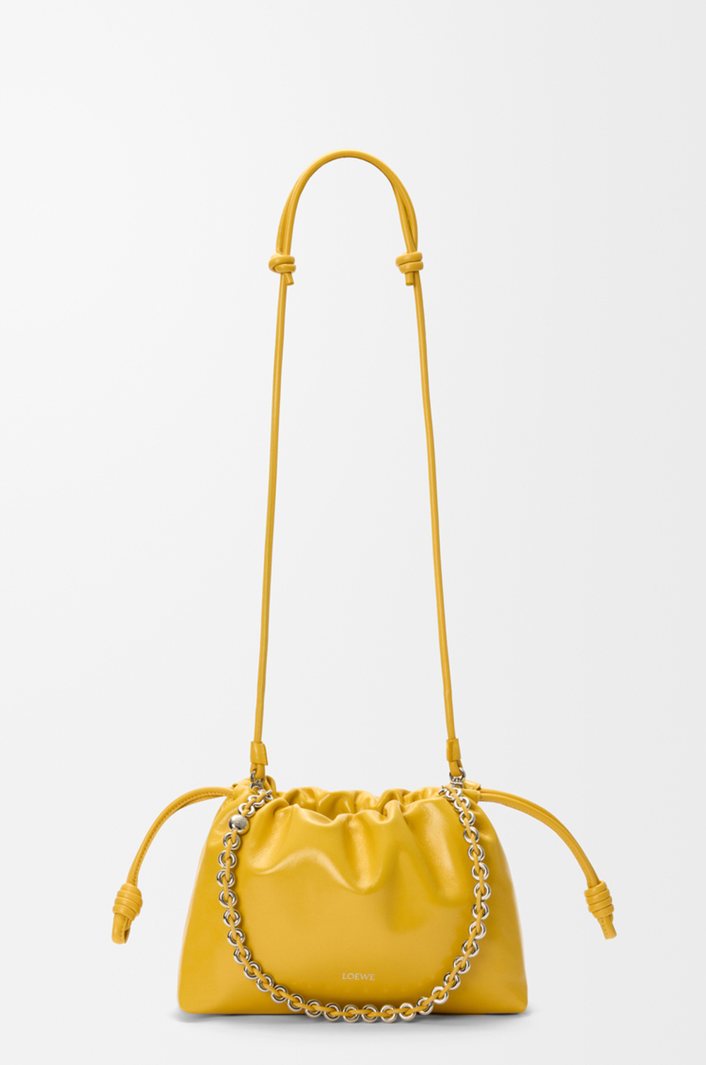 Loewe Сумка Flamenco среднего размера из лакированной кожи ягненка наппа, желтый