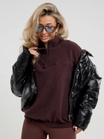 Кофта флисовая теплая толстовка больших размеров оверсайз