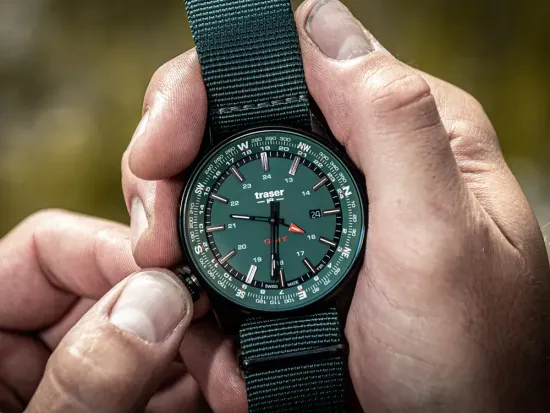 Швейцарские тактические часы Traser P68 Pathfinder Gmt Green 109035