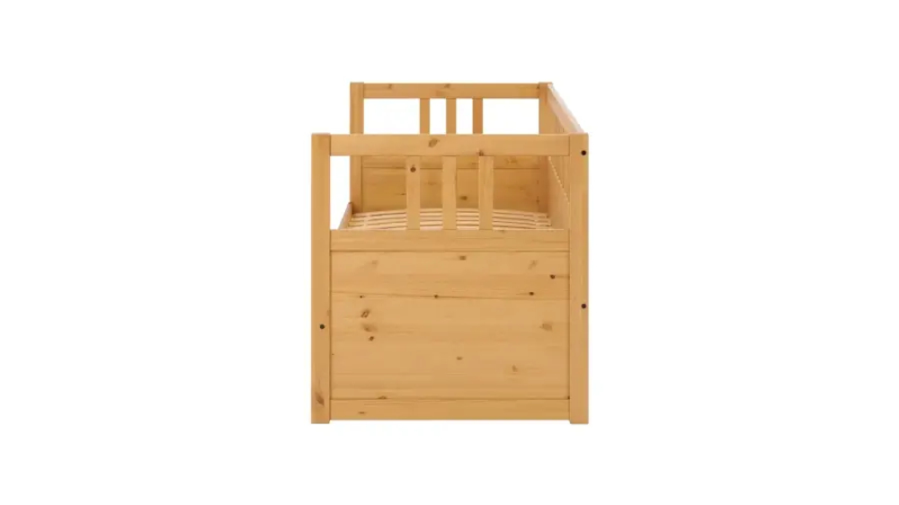 Кровать-тахта с хранилищем - аналог IKEA HEMNES / ХЕМНЭС/ ХЕМНЕС / КЫМОР / ИКЕА 80х200 см, светло-коричневый