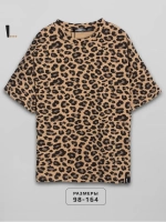 Футболка для девочки леопардовая