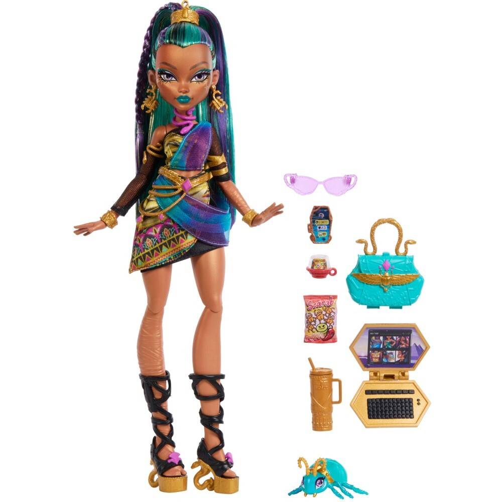 Monster High - Нефера де Нил базовая кукла + питомец JDR48