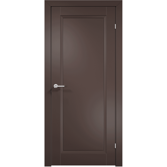 Фото межкомнатной двери эмаль Дверцов Модена 1 цвет коричневый RAL 8014 глухая