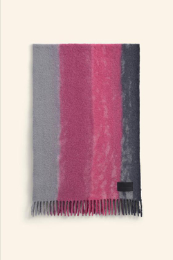 ZARA ШАРФ ИЗ СМЕСОВОЙ ШЕРСТИ - LIMITED EDITION, РОЗОВЫЙ