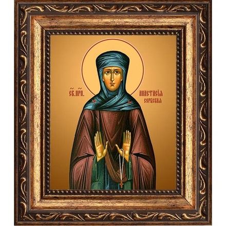 Анастасия Сербская преподобная. Икона на холсте.