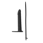 Черная вибронасадка 17см для двойного проникновения Lola Games Pure Passion Rori Black 1205-01lola