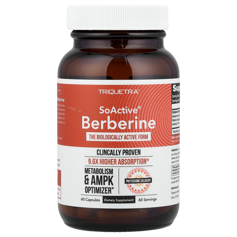 Triquetra Health, SoActive®, берберин, 60 капсул