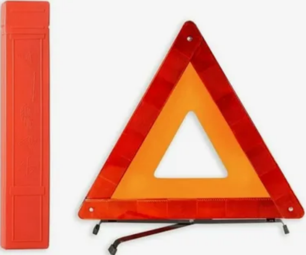 Знак аварийной остановки в футляре с оракалом Металл ножки "Стандарт-Плюс" средний  Маас 3538