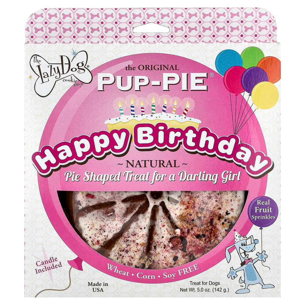 Lazy Dog Cookie, Pup-Pie®, лакомство для собак, с Днем рождения для любимой тренировки, 142 г (5 унций)