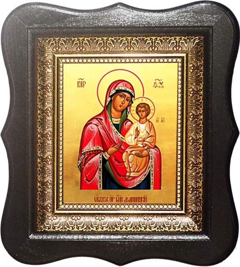 Домницкая Божья Матерь. Икона на холсте в малом киоте.