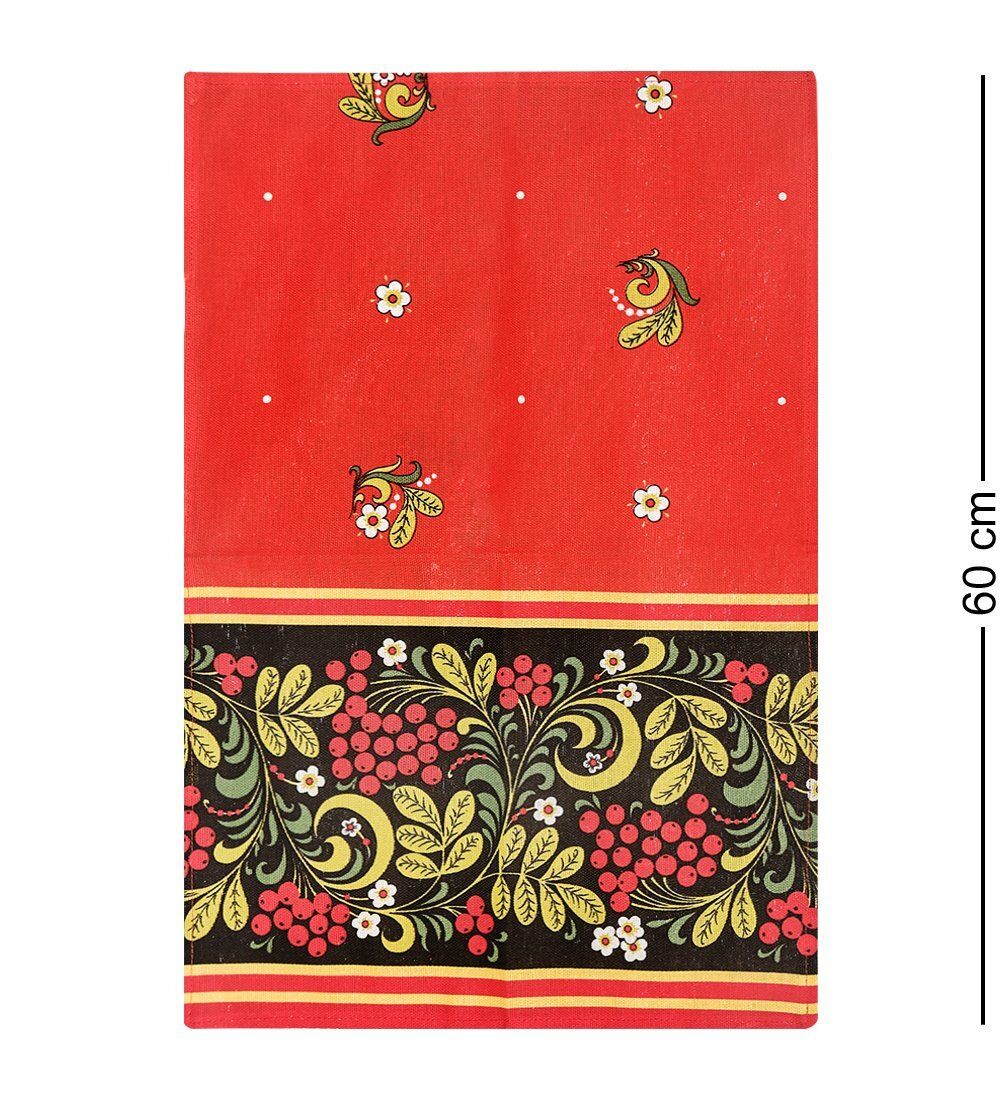 ТК-248 Набор 4 пр. «Фартук, рукавица, прихватка, полотенце» (лен, чёрно красный)