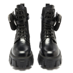 Prada Detachable-pouch Combat Boots Black