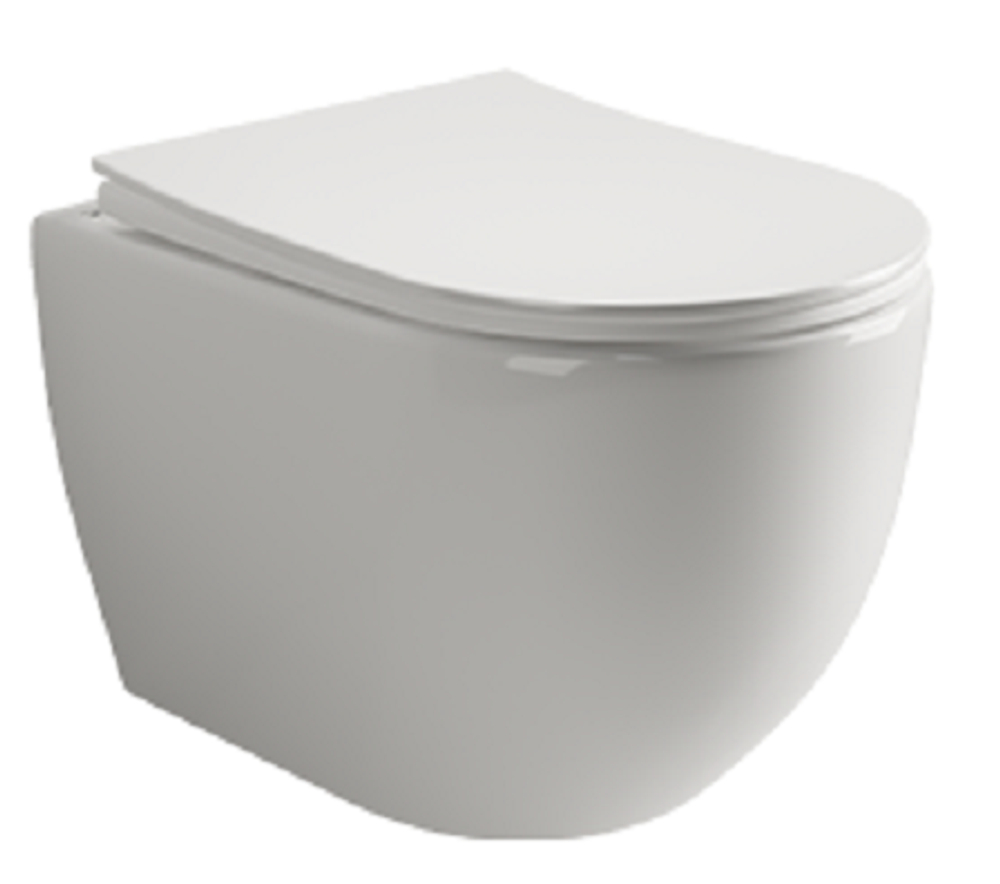 Комплект подвесной безободковый унитаз Ceramica Nova Mia Rimless CN1805 с ультра-тонким сиденьем SoftClose + инсталляция Am.Pm ProC I012707