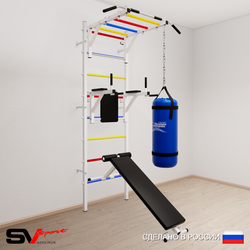 Шведская стенка Sv Sport 5241 (Турник рукоход/Брусья/Скамья/Цепь/Мешок 15кг)