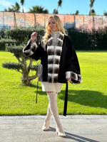 Полушубок из норки с шиншилой