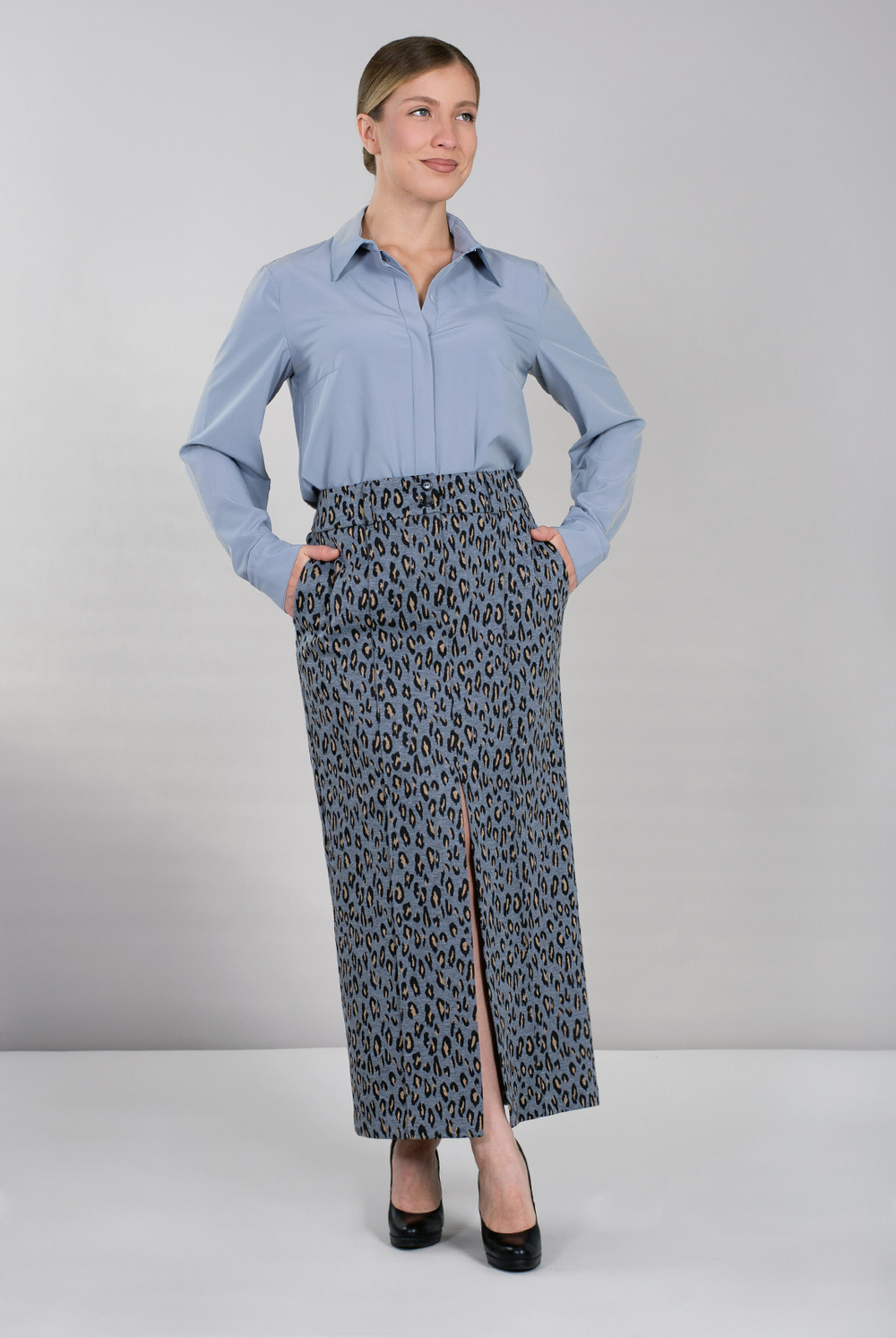 Юбка женская 4265АПА, Леопард #225Лез014265АПА