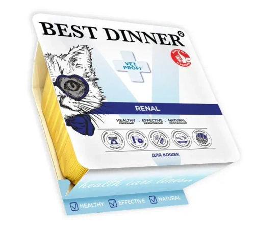 Best Dinner Renal Влажный консервированный корм для кошек "Ягненок" паштет 100г