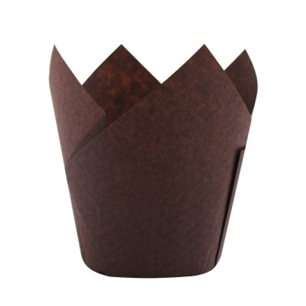 Форма бумажная ТЮЛЬПАН "Коричневый" d50*h80 мм., (180 шт./упак.), 1 шт.