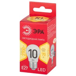 Лампа светодиодная ЭРА RED LINE LED P45-10W-827-E27 R 10Вт шар теплый белый свет E27