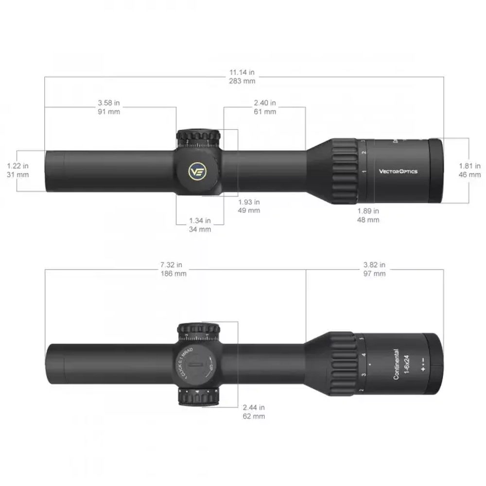 Прицел Vector Optics Continental X6 1-6x24I FIBER Tactical (SCOC-44)