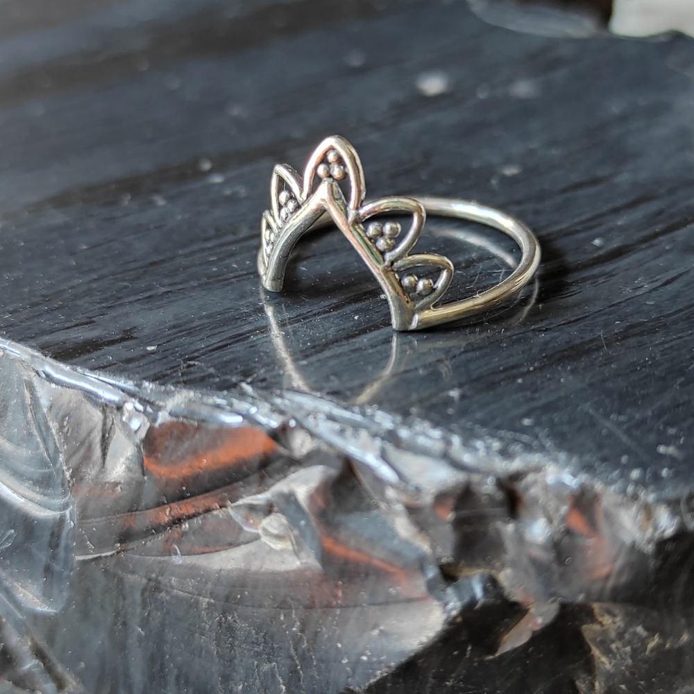 Кольцо КОРОНА-5, серебро