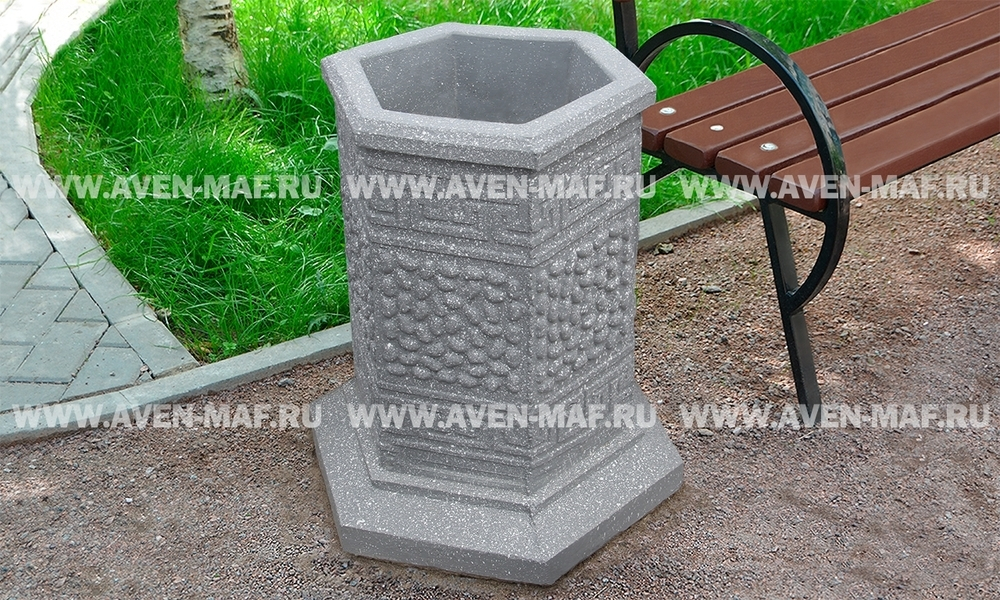 Бетонная урна для мусора