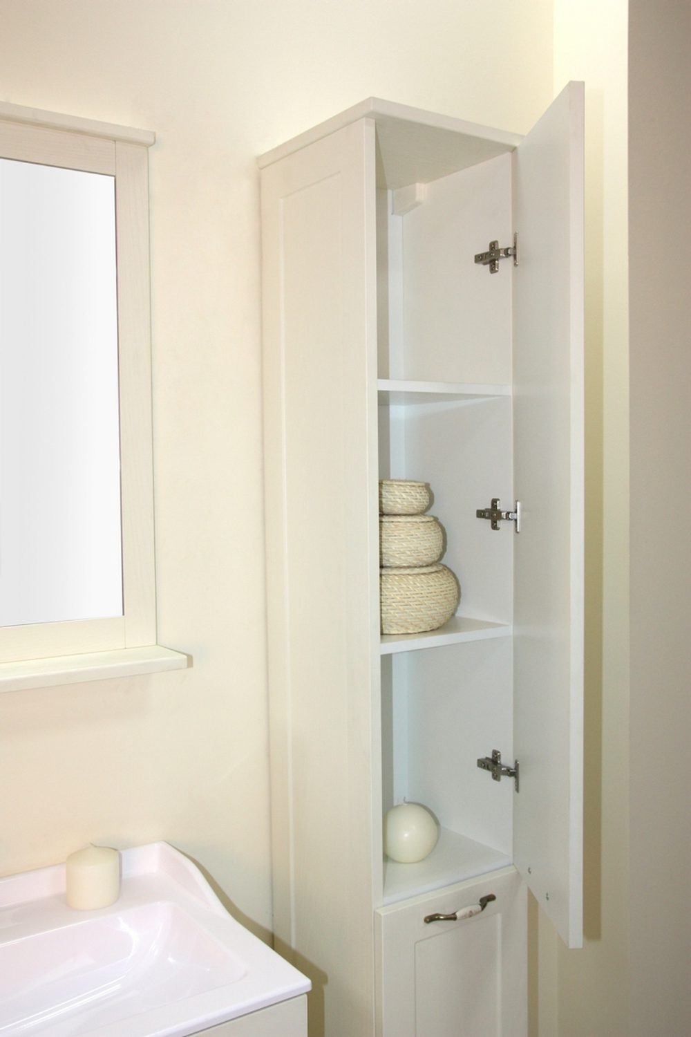 Пенал Акватон Леон Н, 190х32.5х31 дуб белый